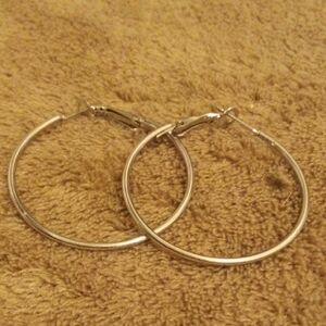 Elegant Silver Hoop Earrings
